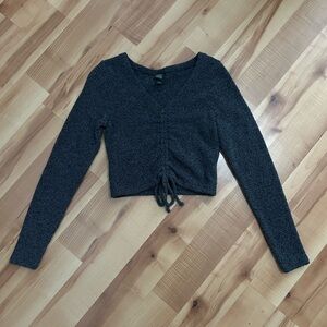 Wild Fable Charcoal Long Sleeve Top